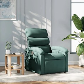 Poltrona Reclinabile İn Tessuto Verde Scuro /