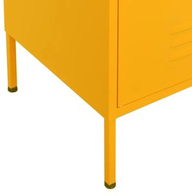 Armadietto Giallo Senape 80x35x101,5 cm in Acciaio