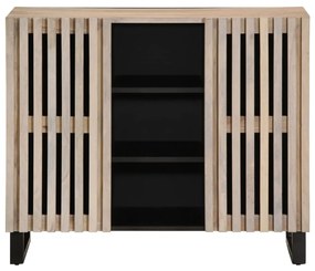 Credenza 90x34x75 cm in legno massello di mango