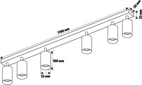 Brilagi - Lampada a faretti LED RGBW dimmerabile SELE DIAMANT 6xGU10/6,5W/230V Wi-Fi nera