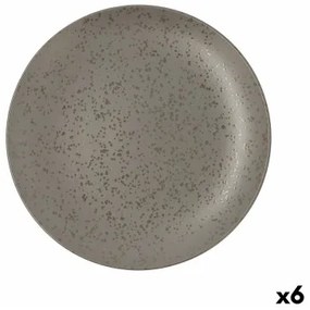 Piatto da pranzo Ariane Oxide Grigio Ceramica Ø 31 cm (6 Unità)