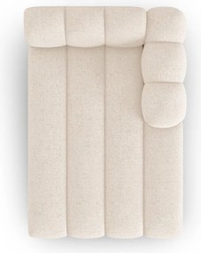 Chaise longue componibile color crema (con penisola a destra) Lupine – Micadoni Home