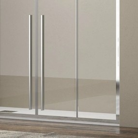 Kamalu - Nicchia doccia 150 cm doppio scorrevole vetro 8mm altezza 200h | KEL6000