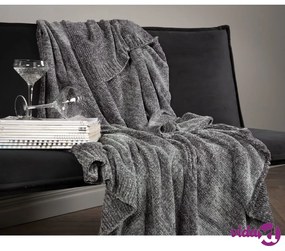 Venture Home Coperta Ally 170x130 cm in Poliestere Grigio Scuro