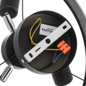 Lampadario a sospensione con supporto rigido HELEN 3xE27/15W/230V nero/oro