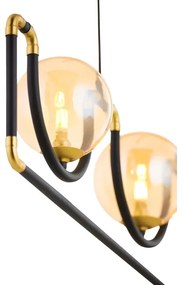 Jupiter 1989 - Lampadario a sospensione con filo HANZA 3xG9/10W/230V nero/oro/beige