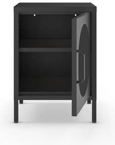 Comodino in metallo nero Diora - Marckeric