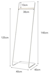 Appendiabiti da terra bianco, altezza 140 cm Tower - YAMAZAKI