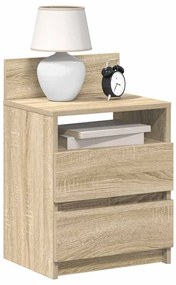 Comodino Con 2 Cassetti Rovere Sonoma 40x33x60 Cm /