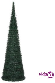 vidaXL Albero di Natale Artificiale Apribile Preilluminato Verde 150cm