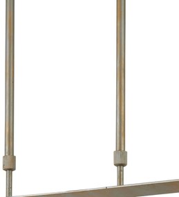 Lampadario Contemporaneo Heaton Acciaio Argento Oro 5 Luci E27