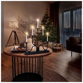 Solight 1V280 - Portacandela natalizio a LED 5xLED/2xAA bianco caldo