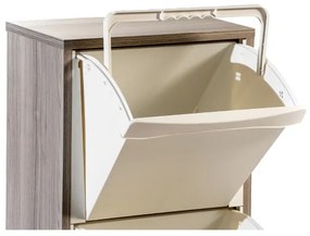 Mobile in legno per raccolta differenziata a 3 vani H101 cm LARICE GRIGIO