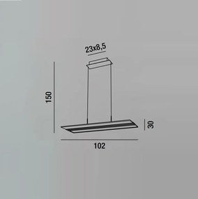 Sospensione in metallo verniciato bianco