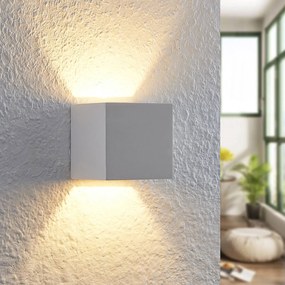 Lindby Quaso applique LED di gesso bianco