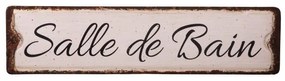 Insegna in metallo 40x10 cm Salle De Bain - Antic Line