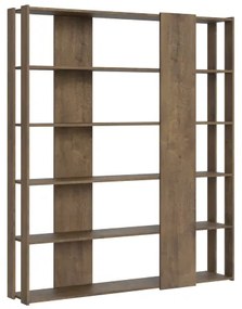 Libreria con 6 ripiani in legno Noce 178x204h cm - KATO B