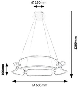 Rabalux 72010 - Lampadario LED FRINGILLA LED/67W/230V 4000K su cavo