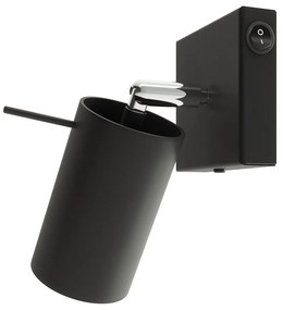 Faretto nero in metallo ø 6 cm Etna – Sollux