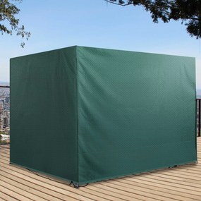 Telo Copertura per Dondolo e Mobili da Giardino Impermeabile Verde 215x155x150 cm...
