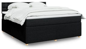 Giroletto A Molle Con Materasso Nero 180x200 Cm İn Tessuto /