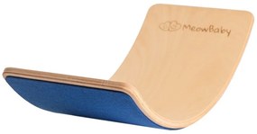 Tavola di equilibrio montessori blu/di colore naturale in pino massiccio 80x30x18 cm Montessori – Meowbaby