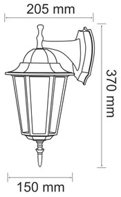 Applique da esterno 1xE27/20W/230V IP43 patina