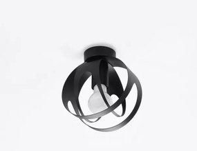 Sollux SL.1086 - Lampadario a plafone TULOS 1xE27/60W/230V nero