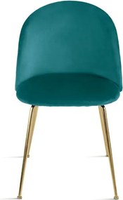 Sedia da pranzo in velluto Topazio e gambe metallo Oro - VENEZIA 2 sedie