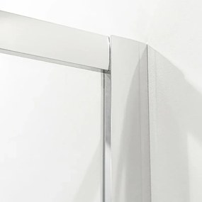 Box doccia angolare 80x80 cm Geo doppio scorrevole in cristallo trasparente