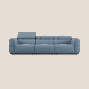 Giotto Divano modulare a 3 sedute con opzione relax elettrico in microfibra effetto velluto impermeabile T09