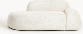 Divano 2 posti con chaise longue in teddy bouclé Wolke