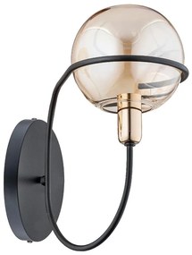 Applique PETRA 1xE14/10W/230V nero/oro