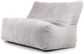 Puof a sacco grigio chiaro con rivestimento in velluto a coste Sofa Seat Lounge – SLOWDOWN