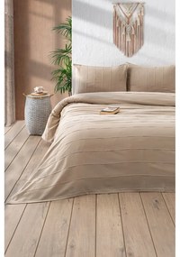 Set copriletto e federa in cotone beige 210x220 cm Sedef - Mijolnir