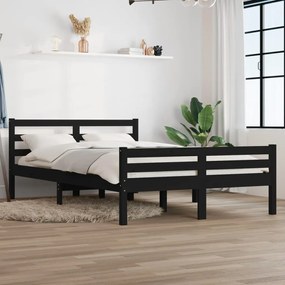 Giroletto Nero İn Legno Massello 140x190 Cm /
