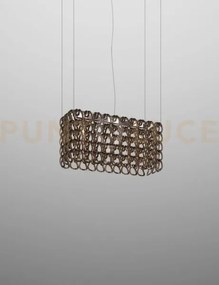 Giogali sospensione re2 cristallo bronzo e cromo lucido 3 luci atta...