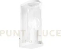 Applique rosen bianco in alluminio e vetro 1 luce attacco e27 ip44 ...