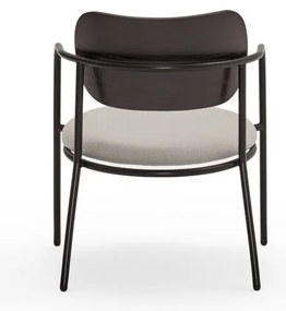 Sedia da pranzo nera e grigia in frassino Eclipse - Teulat