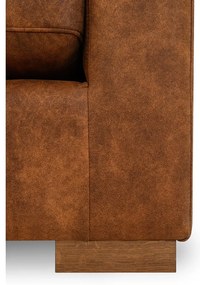 Divano angolare in similpelle marrone cognac (angolo sinistro) Hamburg - Scandic