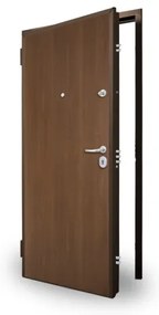 Porta Blindata Con Controtelaio Classe 3 Noce Medio 80X210 Dx