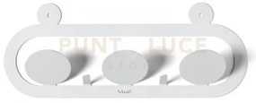 Appendiabiti di design frog bianco marmo in ferro 40x15,5h cm