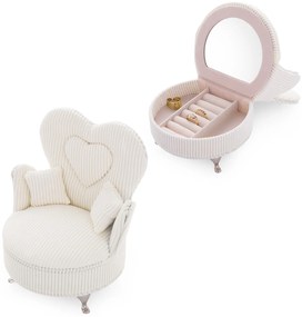 Poltroncina portagioie crema 16x11x18 cm