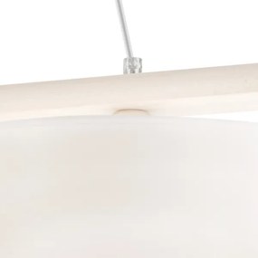 Lampadario sospeso con cavo AIDA 2xE27/60W/230V diam. 35 cm rovere/bianco