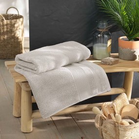 Asciugamano tipo terry beige in cotone 90x150 cm Tendresse – douceur d'intérieur