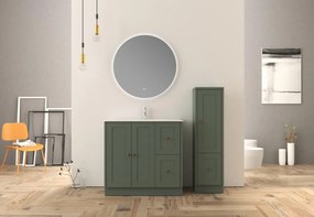 Colonna per mobile bagno Hampton BADEN HAUS 1 cassetto 1 anta P 33.5 x L 34 x H 126 cm verde opaco