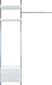 Kit cabina armadio Aura Kit 2 (1300mm - 1900mm) in alluminio 190 x 270 x 62 cm bianco/anodizzato