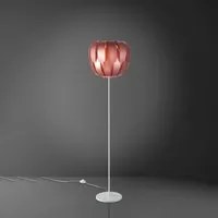 Lampada Da Terra Con Base 1 Luce Queen Polilux Rosa Metallico D60 Made In Italy