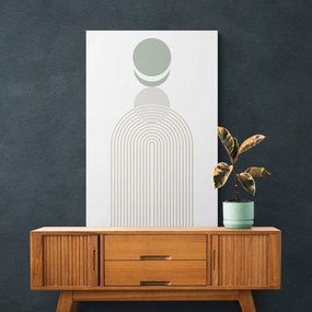 Stampa su tela – Arcobaleno moderno con cerchi Mid-Century