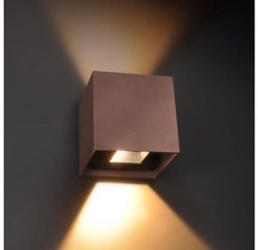 Brilagi - Applique da esterno CUBE LED/6W/230V marrone IP54